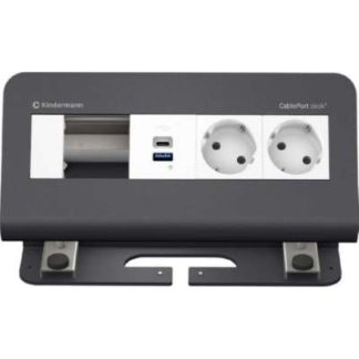 Настольная панель подключения, 4-контактный разъем, 2 USB-порта, несколько розеток, KIN 7430001172