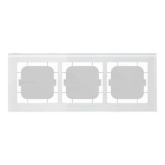Трехстворчатая стеклянная рама для систем 63 мм - Трехстворчатая стеклянная рама для систем 63 мм, белая BE...