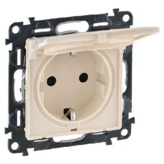 Розетка SCHUKO VLIFE миндалевидного цвета, белая, 753217