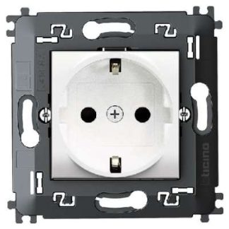 Розетка SCHUKO с фиксирующим кольцом SL белого цвета N4141MA