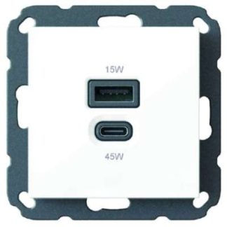Разъем USB-C/A PUSBL15/45, мощность 15/45 Вт, артикул 05700117