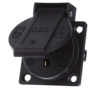 Розетка EB UL 125V/черная +AUTO - американский национальный стандарт UL12500.