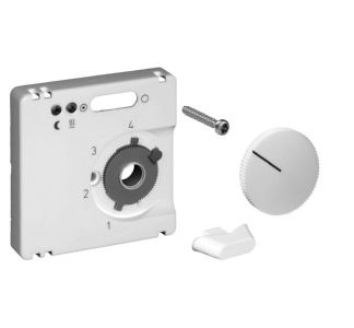 Крышка 50x50 мм, чисто белая, матовая, RAL9010 - Декоративная накладка для термостата, кремово-белая JZ-009.001