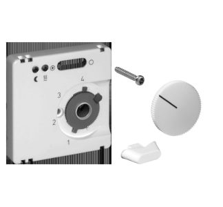 Крышка 50x50 мм жемчужно-белый глянцевый RAL1013 - Крышка термостата кремово-белый JZ-009.010