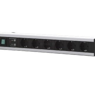 Стержень для монтажа Craftsman 6x ÜSS с выключателем 2 м Zu - Удлинительная планка с розетками, черная 300.011