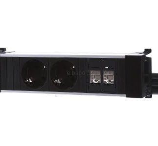 Удлинительная сетка, многорозеточная, 2xSchu.2xCAT5e, короткая - Удлинительная сетка из алюминия 317.101