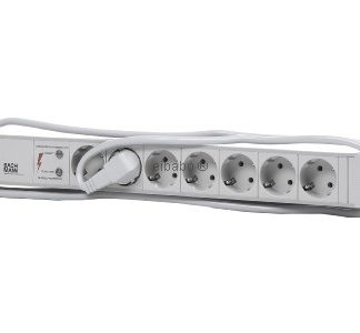 Сетевой фильтр 19 дюймов, многорозеточный, 7-контактный, ПВХ, 7 розеток Schuko, защита от перенапряжения...