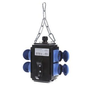 Блок питания Schuko IP44, 4 розетки, черный, 349.300