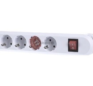 Настольная розетка, удлинитель, многорозеточный блок 4 x 1,50 м, белый - Белый удлинитель с розетками 38...
