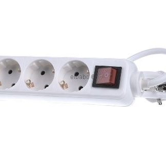 Удлинитель с несколькими розетками, трехпозиционный, с угловой вилкой, белый - Удлинитель белый 384.272S