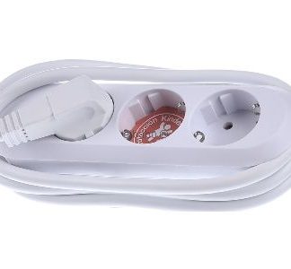 Настольная розетка, удлинитель, многорозеточный блок 3 x 1,5 м, белый - Белый удлинитель 387...