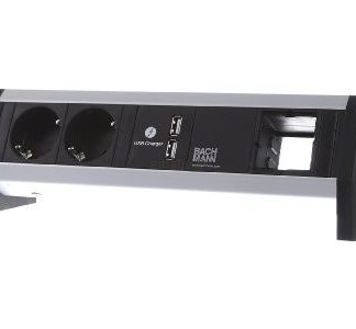 Модуль розеток Desk1, черный, 2 разъема Schuko, USB, 1 разъем CM - Удлинитель розеток 902.0182