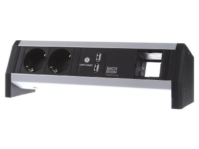 Модуль розеток Desk1, черный, 2 разъема Schuko, USB, 1 разъем CM - Удлинитель розеток 902.0182