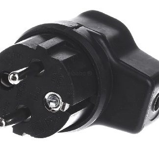 Прочный резиновый угловой штекер - Подключение с защитным контактом для устройств 919.178