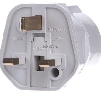 Белая дорожная вилка, Англия - Односекционный дорожный адаптер белого цвета 921.010