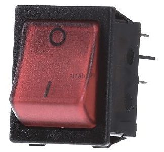 Переключатель-качелька EB черно-красный, 16 (8) A250V 2 шт. - Миниатюрный переключатель 924.099