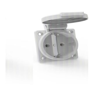 Накладная защитная розетка 16A IP44 серого цвета - Панельная розетка с разъемом 71100