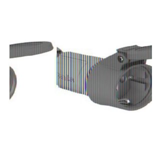 Защитный контактный разъем 16A 250V IP44, красный - пластиковый разъем Schuko 7489