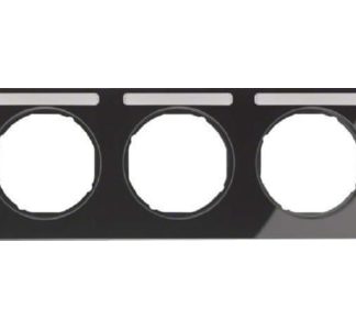 Рамка с полем для описания, глянцевая черная - трехсекционная черная рамка 10132235