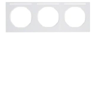 Рамка с полем для описания, полярно-белый, глянцевый - трехсекционная белая рамка 10132279