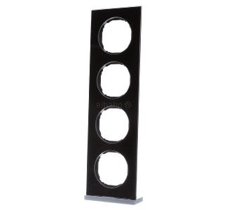 Рамка с четырехстворчатым плоским черным стеклом - Рамка с четырехстворчатым черным стеклом 10142616