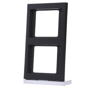 Рамка K.1, двойная вертикальная, антрацитовый матовый - Рамка 2-створчатая, антрацитовая 13237006
