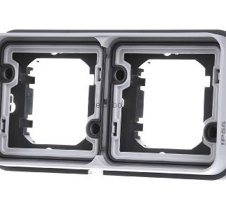 Рамка 2x горизонтальная светло-серая - Рамка 2x серая 13293505