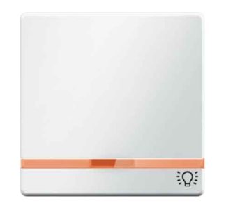 Накладка на переключатель/кнопку с двумя линзами и принтом, белая, артикул 16216079