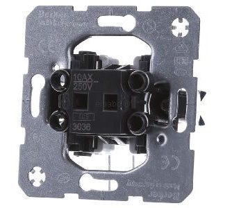 Переключатель-качелька, 1-контактный, 10 А, выключение/переключение, 3036