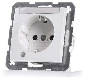 Розетка Schuko с матовым белым светодиодным управлением - Электрическая розетка 41101909