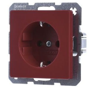 Розетка Schuko, красная бархатная - Электрическая розетка 41436012
