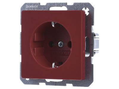 Розетка Schuko, красная бархатная - Электрическая розетка 41436012