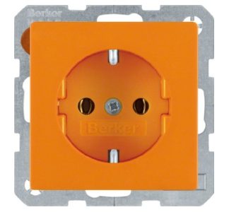 Розетка SCHUKO оранжевого бархатного цвета - штекерная розетка 41436014