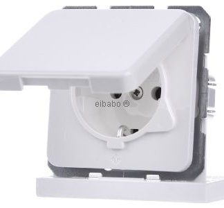 Розетка Schuko белого цвета Polar - Электрическая розетка 471509