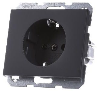 Розетка Schuko K.1, антрацитово-матовая, лакированная - Электрическая розетка 47157006