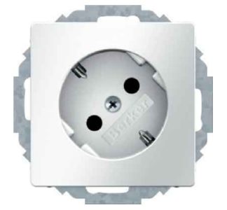 Розетка SCHUKO, белый цвет, бархат - Вилка 47276089