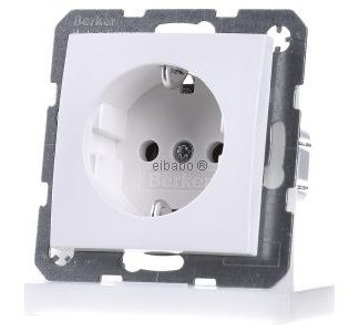 Розетка SCHUKO S.1/B.3/B.7 матовая белая - Электрическая розетка 47431909