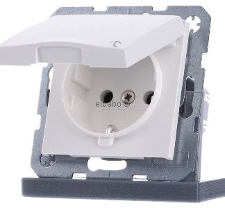 Розетка SCHUKO S.1 IP44 pws матовая - Электрическая розетка 47521909