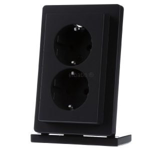 Двойная розетка SCHUKO Q.1, цвет антрацитовый бархат - Вилка 47596086