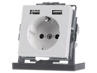 Разъем SCHUKO/USB Qx, штекер с бархатной отделкой - Вилка 48036089