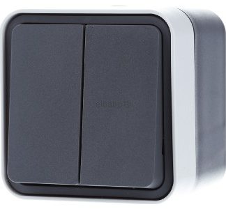 Последовательная кнопка с 2 нормально разомкнутыми контактами, для поверхностного монтажа, светло-серая, 50753515