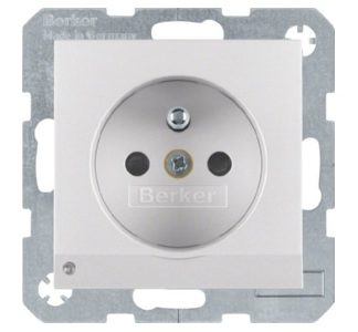 Алюминиевая/матовая розетка с предохранительным штифтом - Заземляющий штифт розетки 6765101404