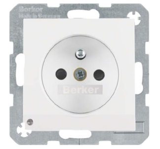 Белая/глянцевая розетка Polar с предохранительным штифтом - Вилка с заземляющим штифтом 6765101909