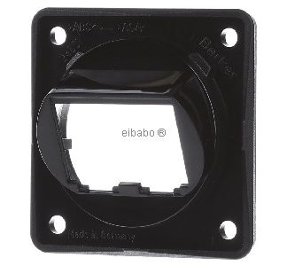 Черная/глянцевая опорная пластина для 2 разъемов BTR-/E-DA - базовый модульный разъем 845582510