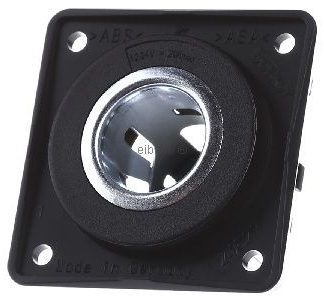 Розетка, матово-черная, 12 В - Розетка черная 845712503