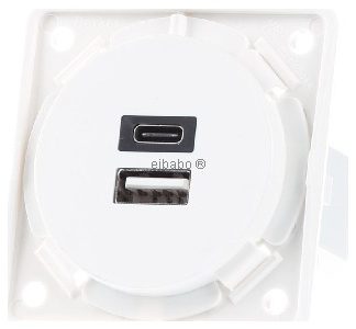 USB-разъем для зарядки 230 В, 2 шт., 3 А, A+C - USB-блок питания 2 шт., белый 926202509