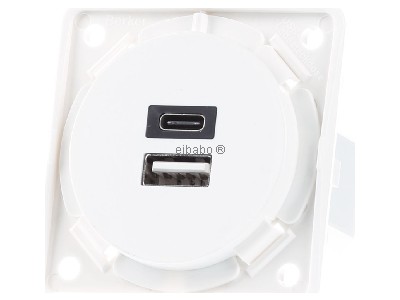 USB-разъем для зарядки 230 В, 2 шт., 3 А, A+C - USB-блок питания 2 шт., белый 926202509