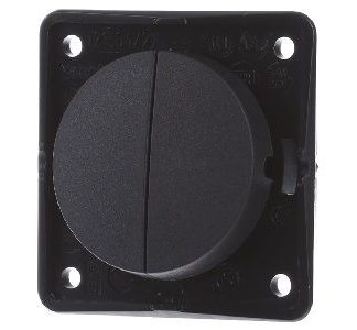 Антрацитовый тумблерный переключатель с винтовыми клеммами — последовательный переключатель, встроенный в антрацитовый корпус...