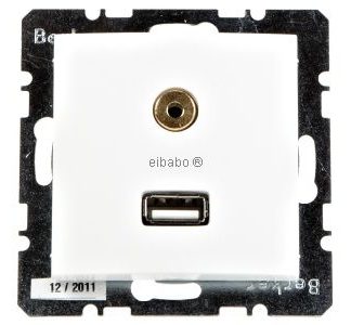 USB/3,5-мм аудиоразъем, глянцевый белый цвет - Базовый элемент с центральной крышкой 3315398989