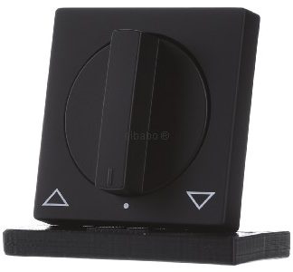 Черная центральная пластина с вращающейся ручкой - Черная крышка 1740-885